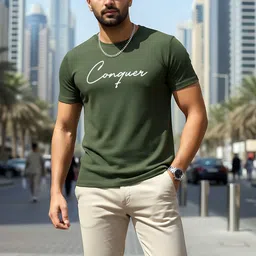 Moda Rapido Typography Printed Cotton Regular Fit T-shirt image 1