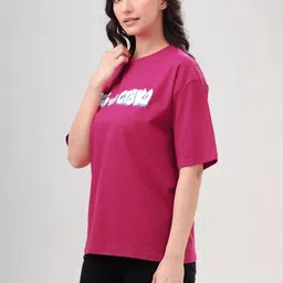 Stylo wid SNP Women Graphic Printed Oversized Pure Cotton T-shirt-picture-28