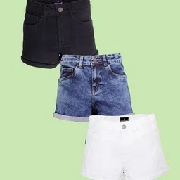 KiddoPanti Girls Denim Denim Shorts-picture-55