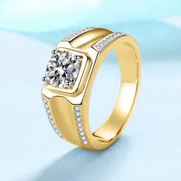 The Roadster Lifestyle Co Men American Diamond-Studded Adjustable Finger Ring-image-18