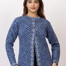 TWENTY ME Women Embroidered Woollen Cardigan with Embroidered Detail-picture-25