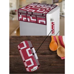 E-Retailer 2 Pieces Appliance Cover Combo Refrigerator Top Cover & Fridge Handle Cover-picture-56