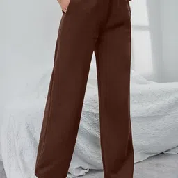 Krince Fashion Women Loose Fit Mid-Rise Parallel Trousers-picture-36