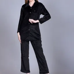 AREEMAS Embroidered Collar-Neck Shirt With Trousers-picture-22