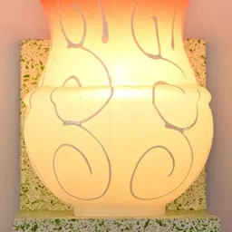 SOMIL Orange Glass Cylinder Printed Wall Lamps image 2