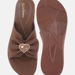 Mast & Harbour Women Open Toe Flats with Bows image 5