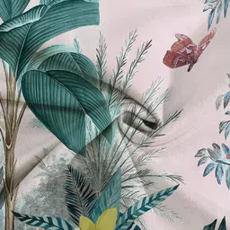 Steve & Anderson Jester White & Brown 2 Pieces Floral Printed Door Curtains (7 Feet) image 5