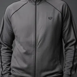 SANDPIPER Self Design Mock Collar Tracksuits image 4