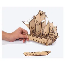 Webby 3D Wooden Pirate Ship Puzzle - 15 Pieces image 4
