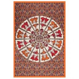 MILAAV White Ethnic Motifs 144 TC Single Bedsheet with 1 Pillow Covers image 3