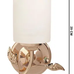1ST TIME White & Gold-Toned Textured Metal Traditional Cylinder Shaped Wall Lamp image 2