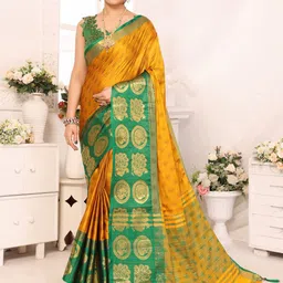 SILKWEAR Woven Design Zari Silk Cotton Mysore Silk Saree-picture-34