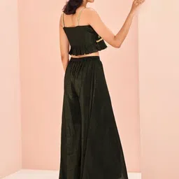 Fusionic Sakhi Embellished Crop Top With Palazzo image 5