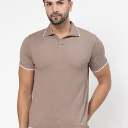 Kalt Men Polo Collar Knit T-shirt-image-9