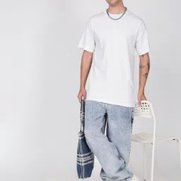 Bene Kleed Solid Short Sleeves Round Neck Regular Fit Pure Cotton T-Shirt image 2