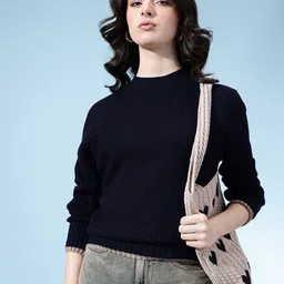 glitchez Contrast Tipping Ribbed Pullover-picture-29