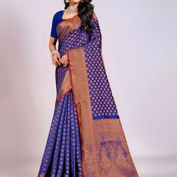 Anouk Rustic Paisley Woven Design Zari Banarasi Saree-picture-32