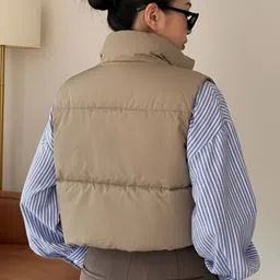 QIOA Women Lightweight Crop Puffer Jacket image 3