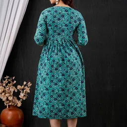 Mialo fashion Printed Flared Feeding Ethnic Dresses image 4