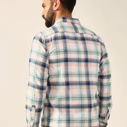 ENSPYR Men Tartan Checks Opaque Checked Casual Shirt image 4