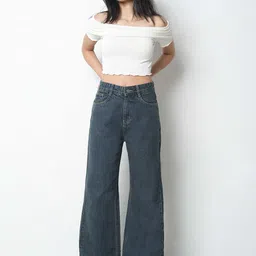 ZUYA Women Wide Leg High-Rise Cotton Jeans image 3