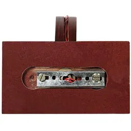 1ST TIME White & Brown Printed Wood Traditional Abstract Shaped Shaped Wall Lamp image 2