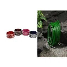 SOMIL Women Set of 28 Multicoloured Glass Bangle-image-6