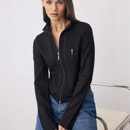 Trendyol Long Sleeves Lightweight Crop Open Front Jacket-picture-28