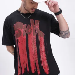 glitchez Quirky Chronicles Printed Oversized Fit T-shirt-picture-20