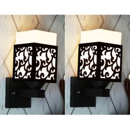 Gojeeva Brown Wood Square Wall Lamps-picture-14