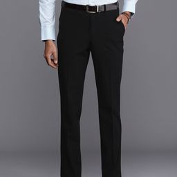 Louis Philippe Men Slim Fit Formal Trousers-picture-6