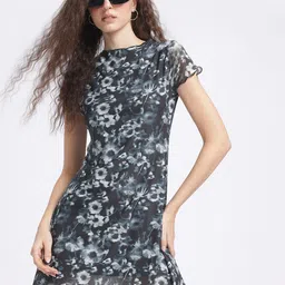 glitchez Floral Frenzy Printed Sheath Dress-picture-36