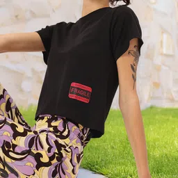 DressBerry Utility Chic Round Neck Crop Tee-image-82