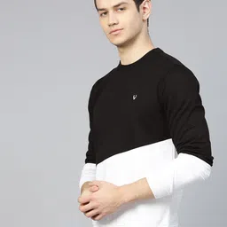 Allen Solly Men Black & White Colourblocked Sweatshirt image 5