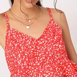 dressberry Floral Flutter Strappy A-line Top image 3