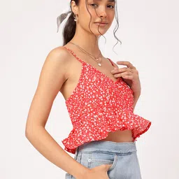 dressberry Floral Flutter Strappy A-line Top image 4