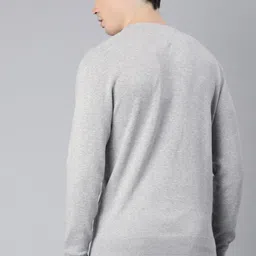 Tommy Hilfiger Men Grey Melange Solid Pullover Sweater image 4