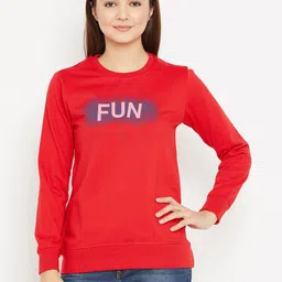 Sweet Dreams Women Red Solid Sweatshirt-picture-19