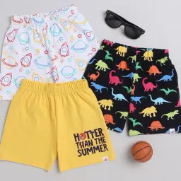 Bumzee Kids Multicolor Printed Shorts (Pack Of 3)-picture-29