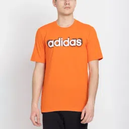 Adidas Orange Regular Fit Printed Sports T-Shirt-image-33