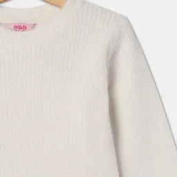 R&B Kids Ivory Regular Fit Sweater image 3