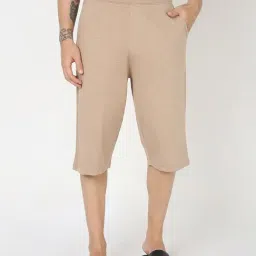 R&B Beige Cotton Regular Fit Shorts-picture-37