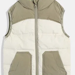 United Colors of Benetton Boys Colourblocked Sleeveless Padded Gilet-picture-49