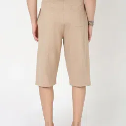 R&B Beige Cotton Regular Fit Shorts image 2