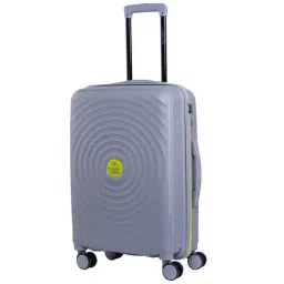 Nasher Miles Goa Hard-sided Polypropylene Check-In Grey Fluorescent Geen 24 inch|65cm Trolley bag-image-4