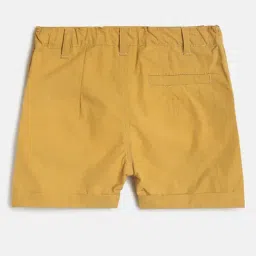 MINIKLUB Kids Mustard Solid Shorts image 2