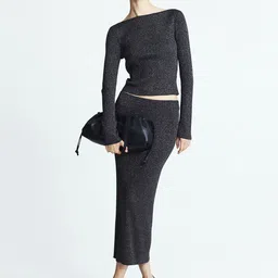 H&M Glittery Rib-Knit Skirt-picture-20