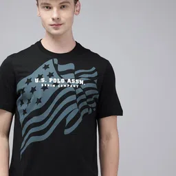 U.S. Polo Assn. Denim Co. Graphic Printed Pure Cotton Slim Fit T-shirt-picture-20