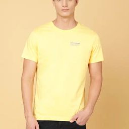 Wrangler Yellow Regular Fit Printed Crew T-Shirt-picture-44