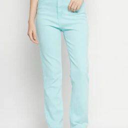 Camla Aqua Blue Regular Fit Mid rise Jeans-picture-31